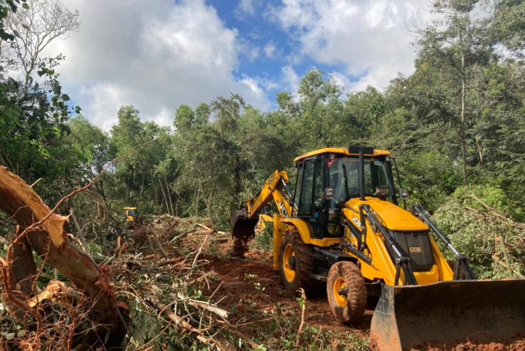 Bulldozing of Auroville forests, December 2021