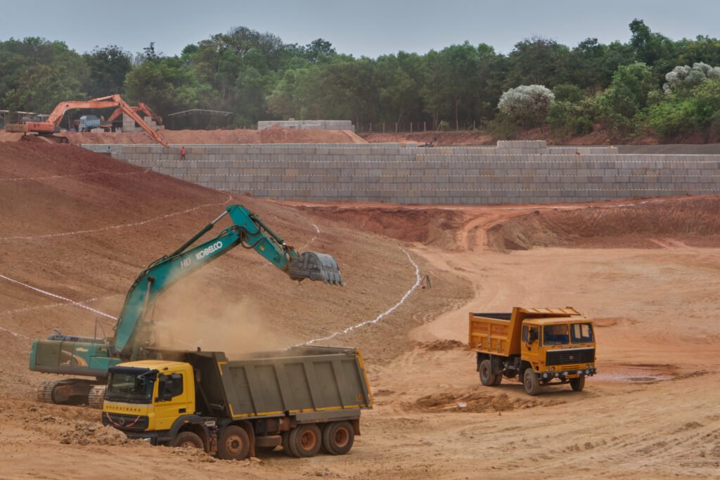 Matrimandir excavation works, June 2024