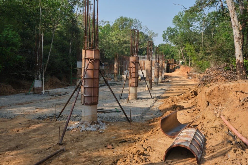 Ongoing road construction, March 2025